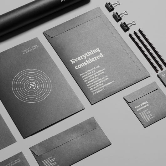 Branded corporate stationery items
